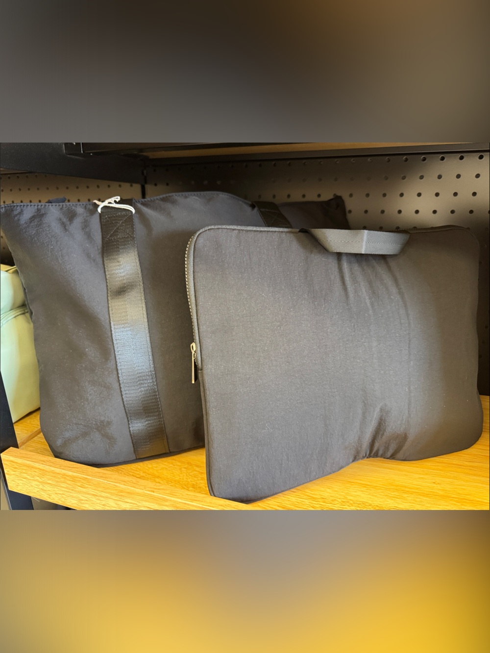 Men's Black Travel Laptop Sleeve and Pouch Set